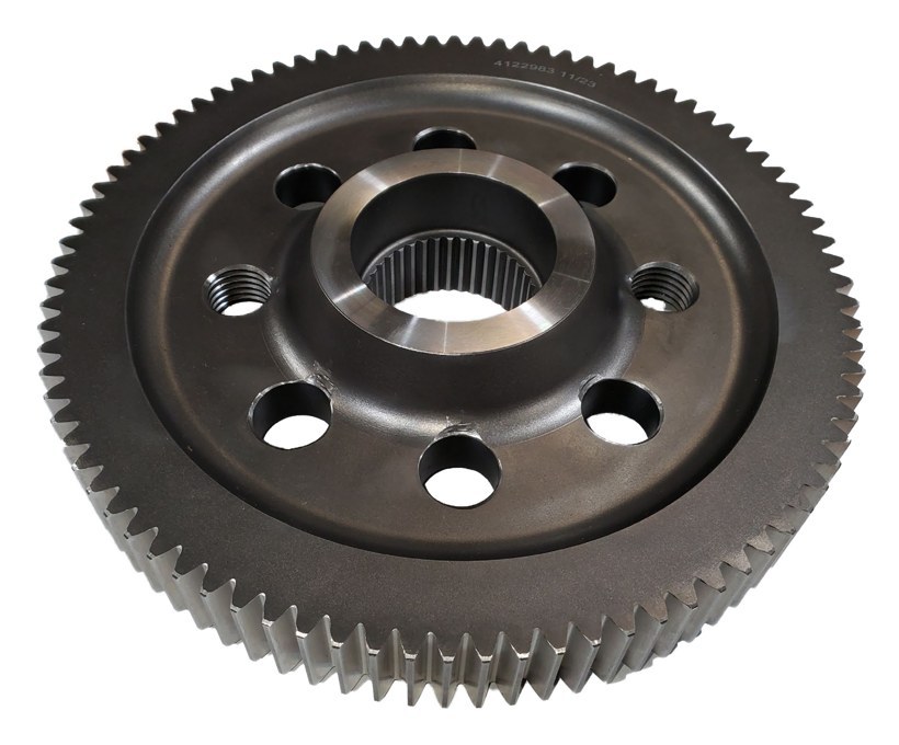 Machined spur gear with splined bore