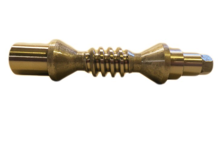Worm gear shaft machined to print